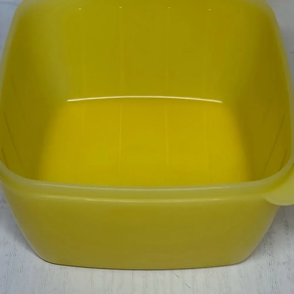 Tupperware Forget Me Not Hanging Cheese‎ Keeper Saver Container Yellow